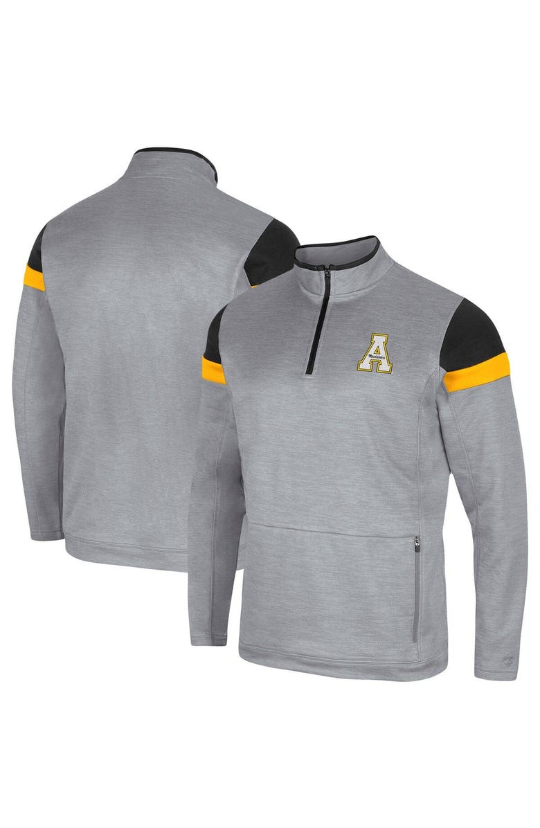 COLOSSEUM Men's Colosseum Gray Appalachian State Mountaineers Bingo Quarter-Zip Jacket, Main, color, 