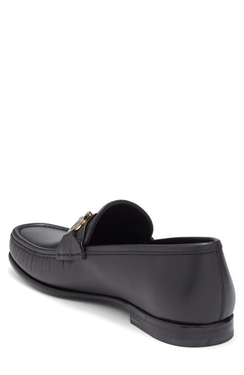 Ferragamo Avril Double Gancio Bit Loafer In Black