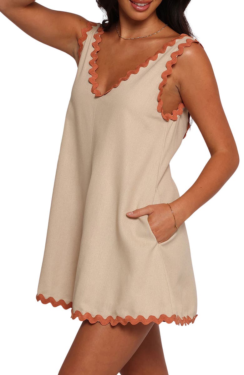 Petal & Pup Aoife Rickrack Trim Sleeveless Romper, Alternate, color,