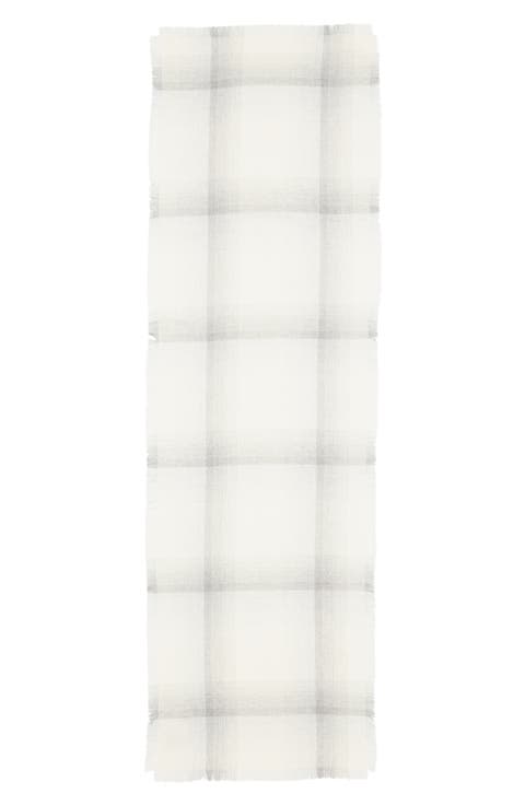 Blurred Cashmere & Silk Bouclé Fringe Scarf