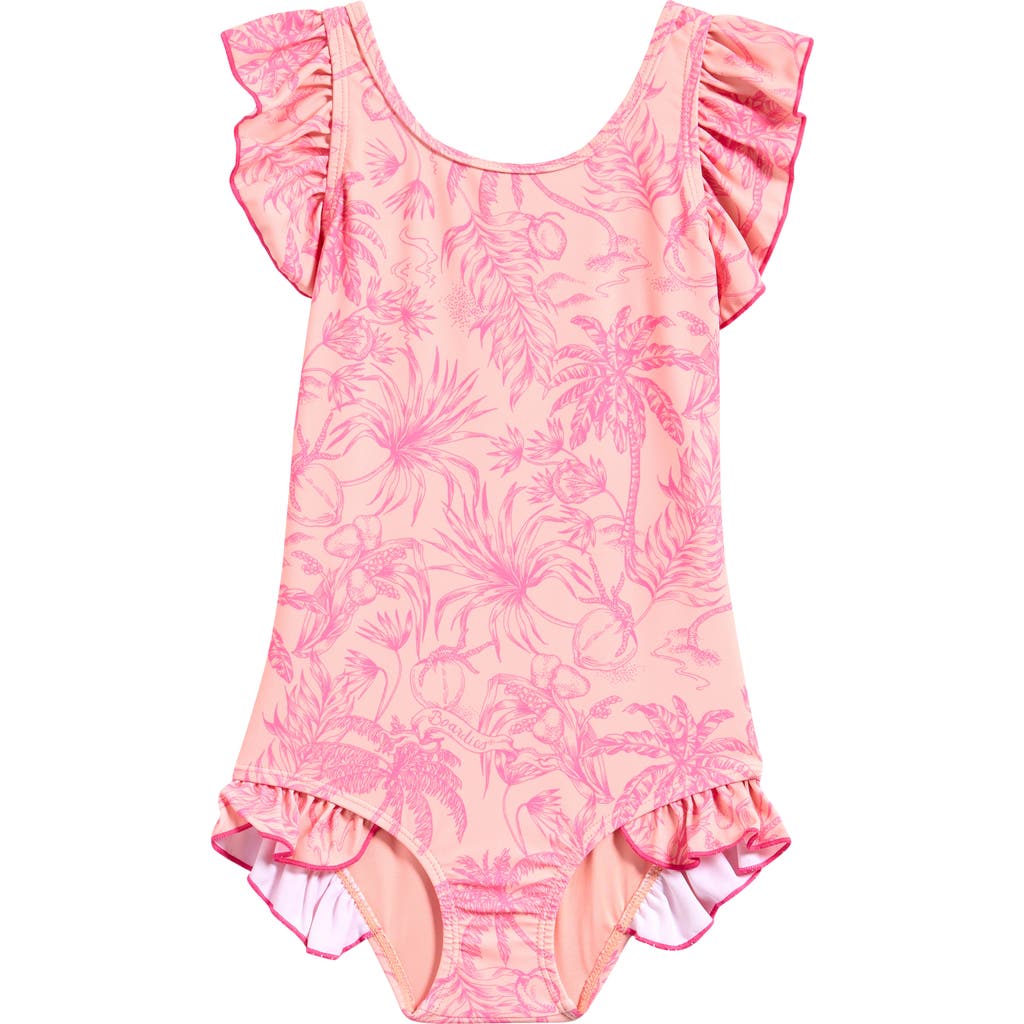 Shop Boardies Kids' Peach Please Ruffle One-piece Swimsuit