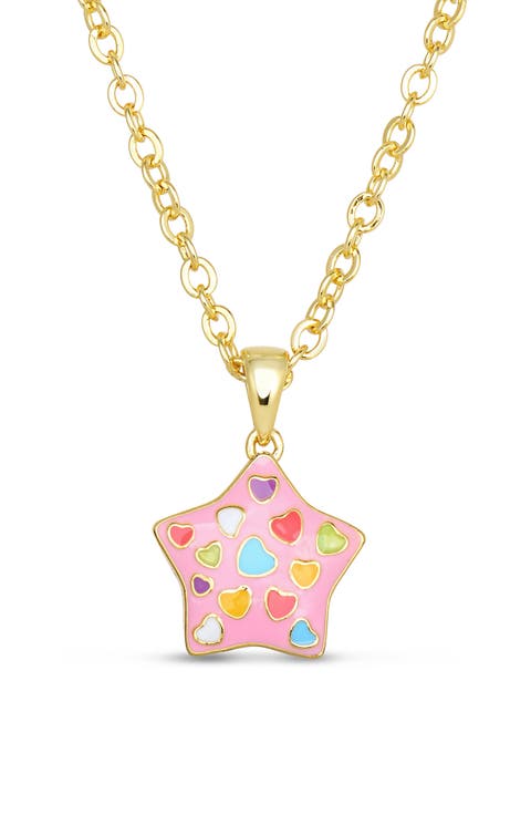 Kids' Puff Star Enamel Pendant Necklace