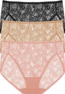 Natori Bliss Allure Lace 3-Pack French Cut Briefs
