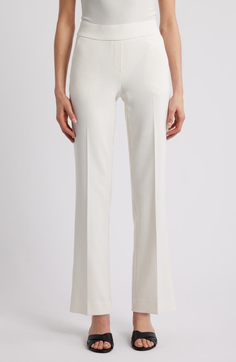 Anne Klein Grace High Waist Pull-On Pants, Main, color, White Dove