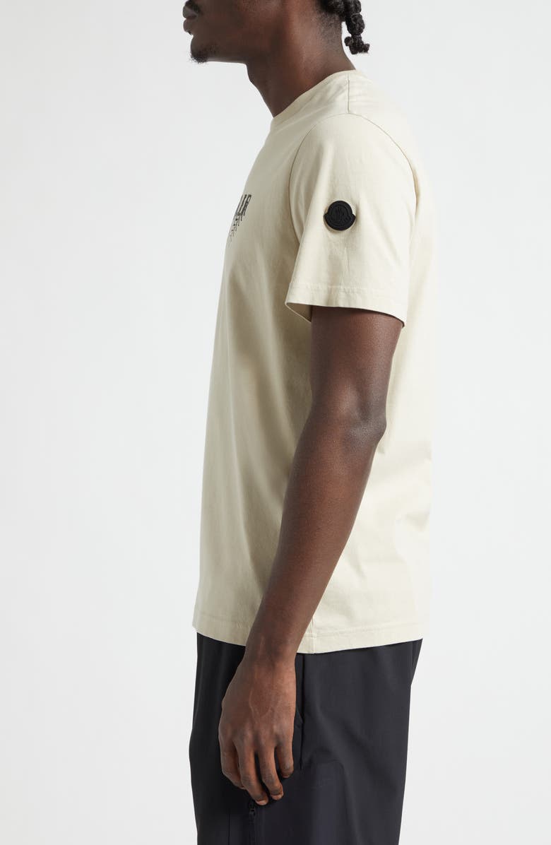 Moncler Logo Patch Cotton Graphic T-Shirt, Alternate, color, Agate Gray
