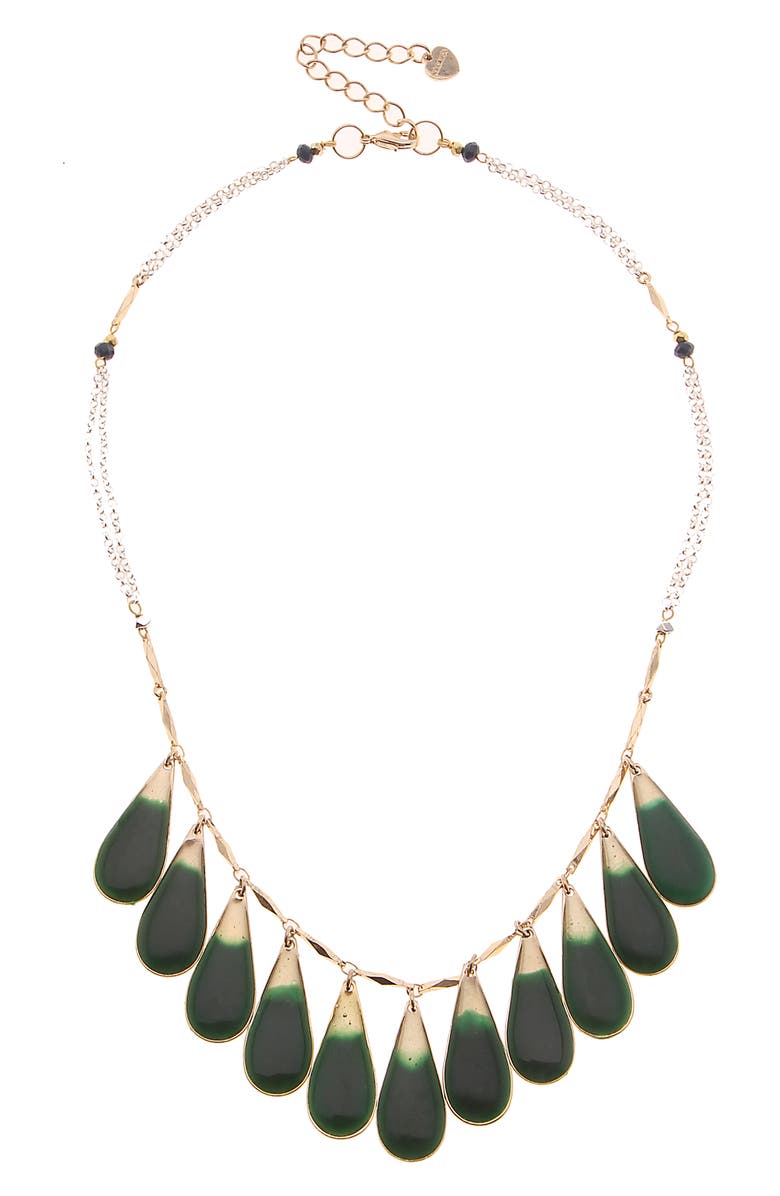 Nakamol Chicago Nakamol Design Teardrop Fringe Necklace, Main, color,