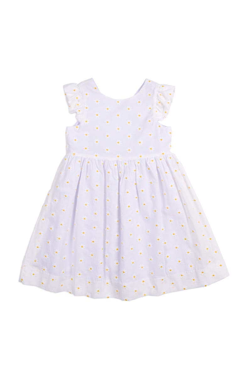Embroidered Daisy Dress, Main, color, White / Yellow