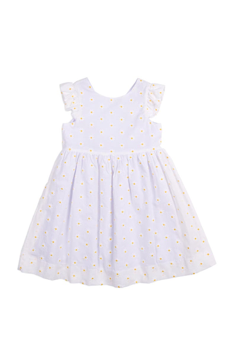 Florence Eiseman Embroidered Daisy Dress, Main, color, White / Yellow