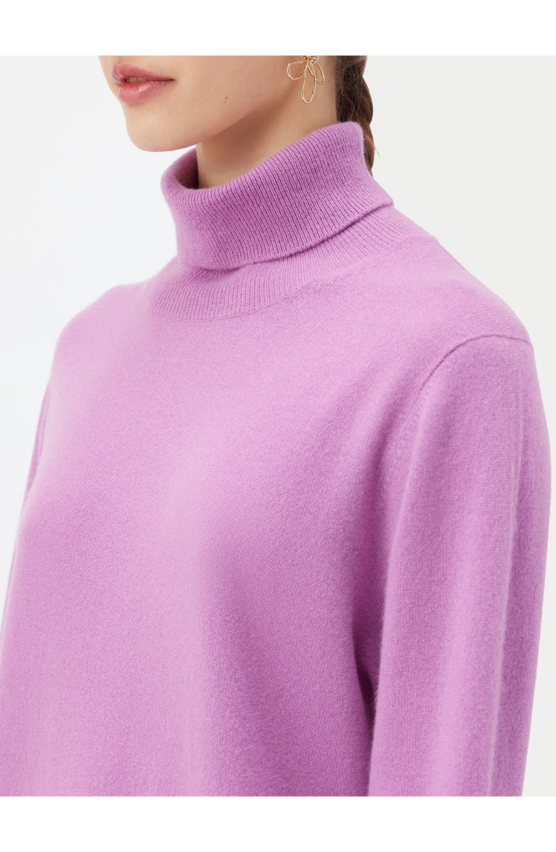 Gobi Cashmere Essential Cashmere Turtleneck Sweater, Alternate, color, Fuchisa Pink