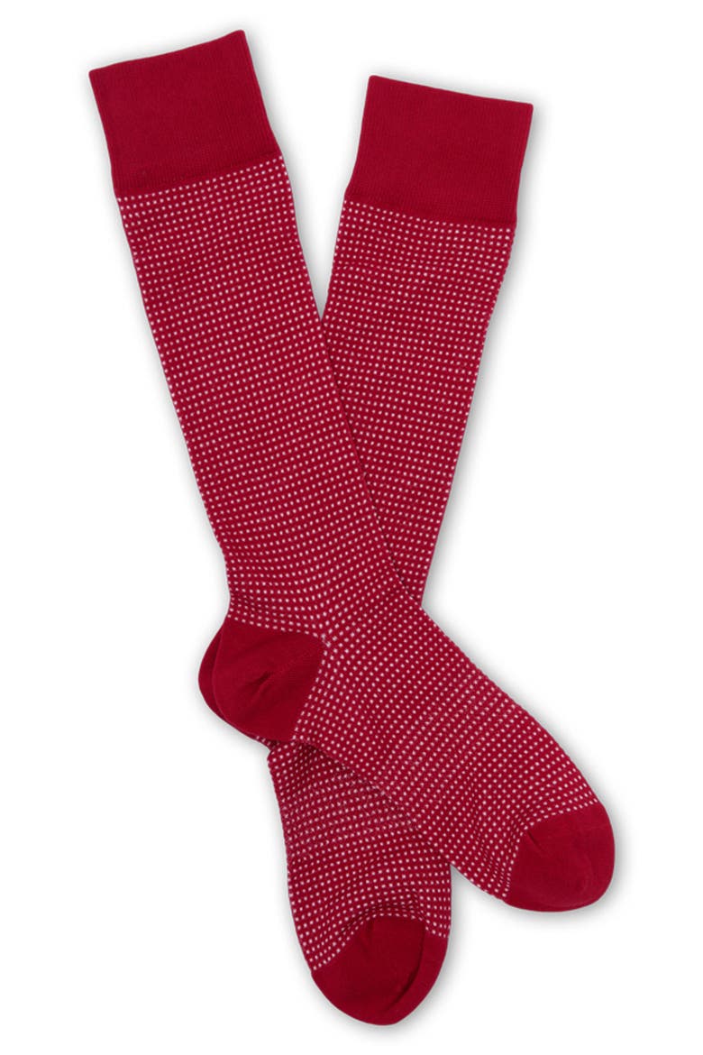 Birdseye Mid-Calf Premium Novelty Dress Socks, Alternate, color, CARDINAL
