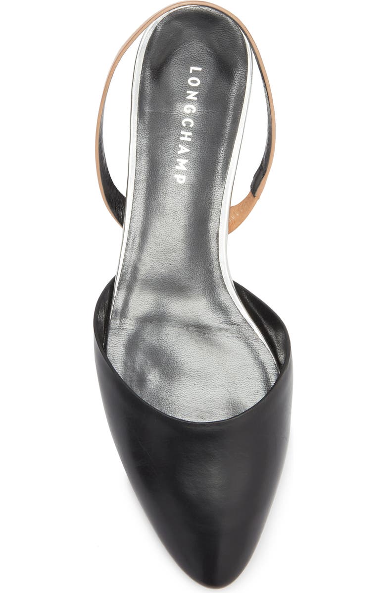 Longchamp Slingback Ballet Flat, Alternate, color, Black