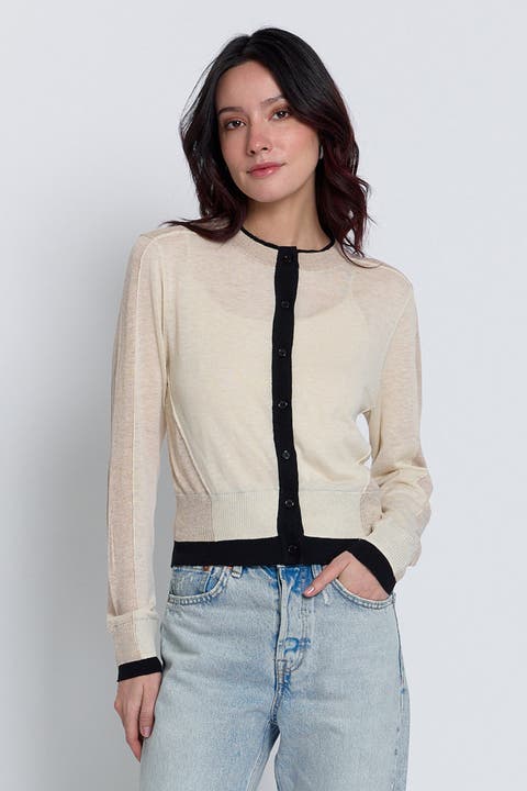 Quinn Colorblocked Sheer Cardigan