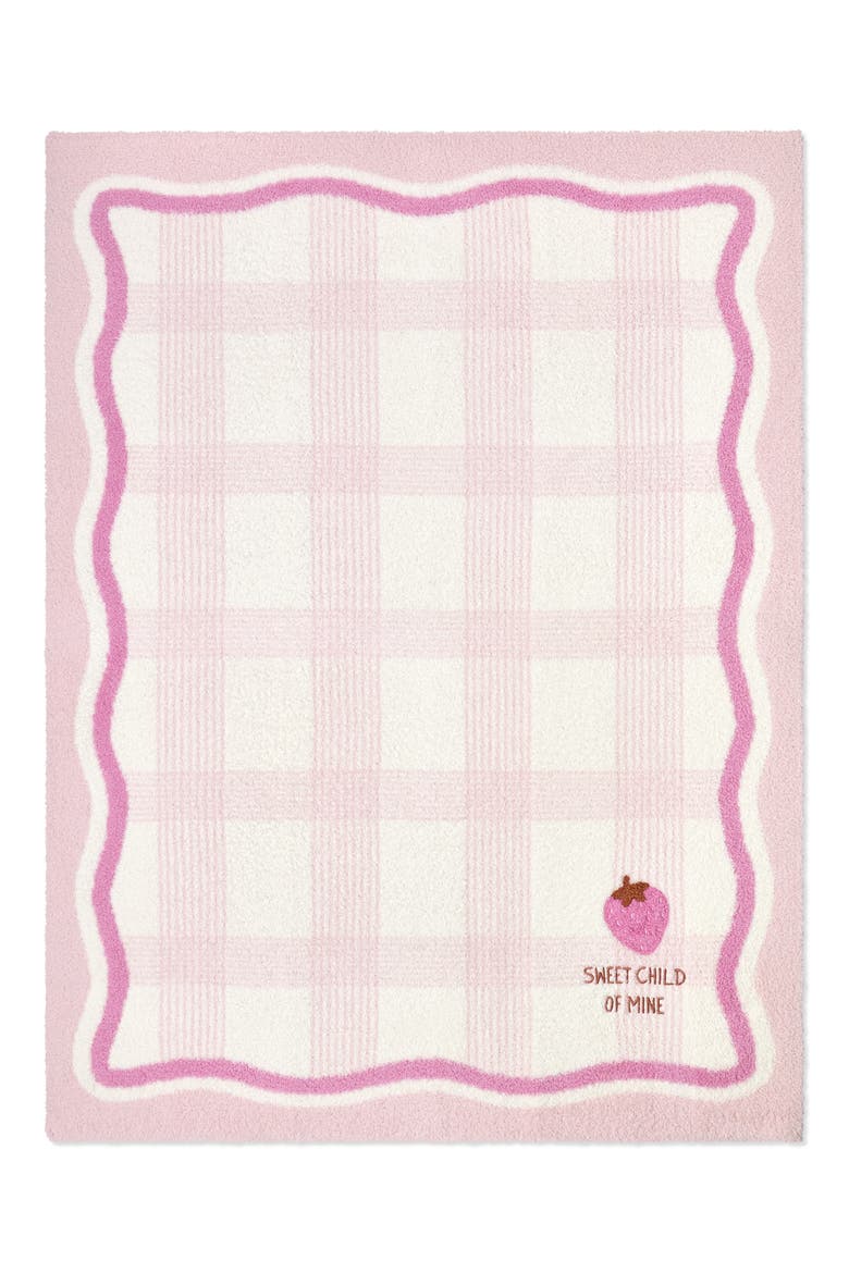 CozyChic® Strawberry Stroller Blanket, Alternate, color, PINK SAND MULTI