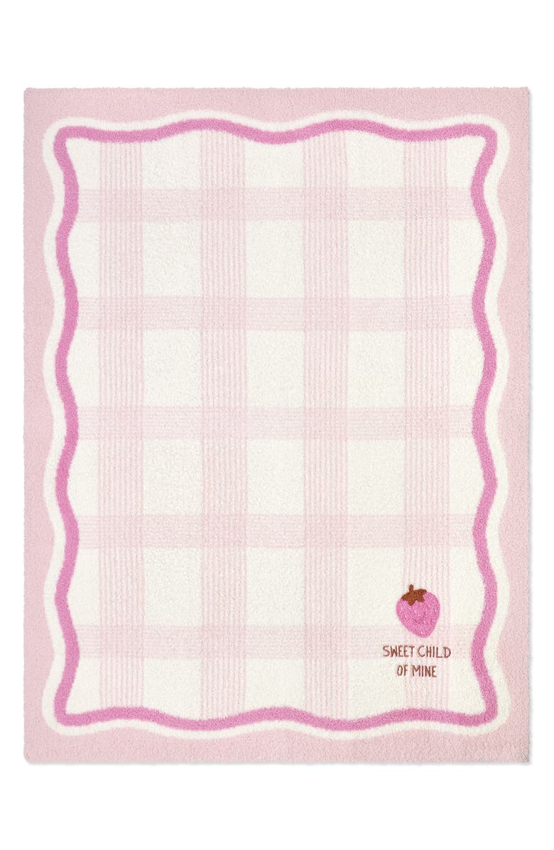Barefoot Dreams<sup>®</sup> CozyChic<sup>®</sup> Strawberry Stroller Blanket, Alternate, color, Pink Sand Multi