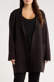 Lysse Lina Glen Plaid Jacquard Sweater Coat