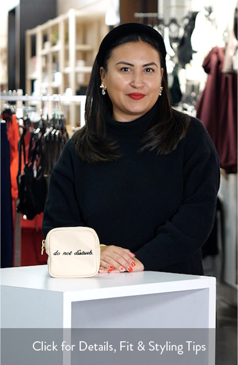 Mini Do Not Disturb Embroidered Pouch, sales video thumbnail