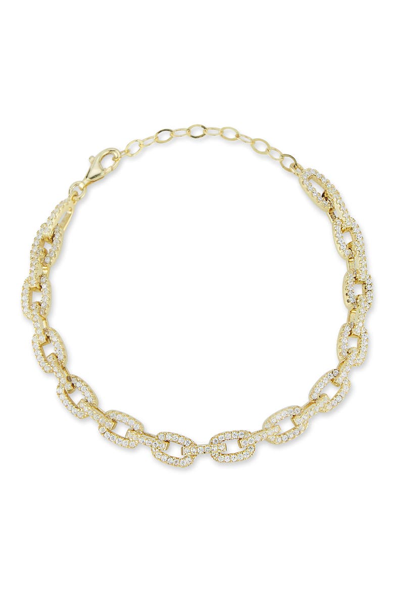 Pavé Link Bracelet, Main, color, GOLD