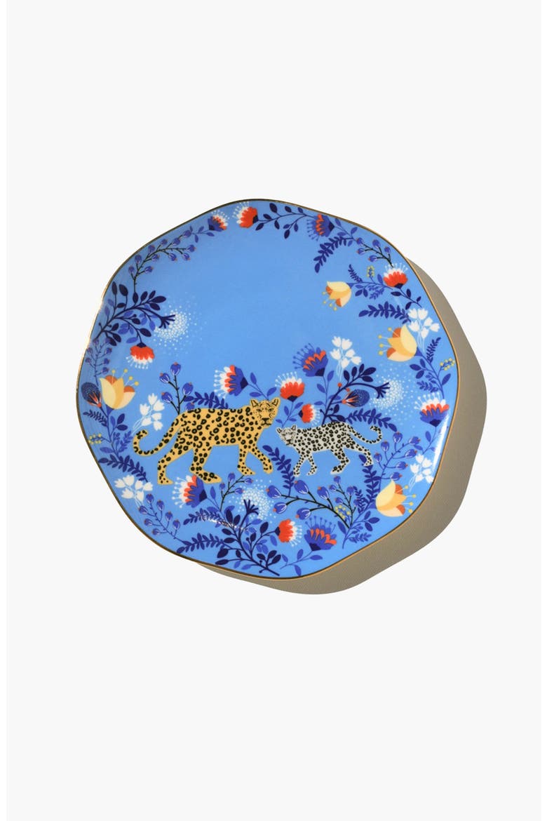 Amazon Rainforest Bone China Dessert Plate, Main, color, Blue