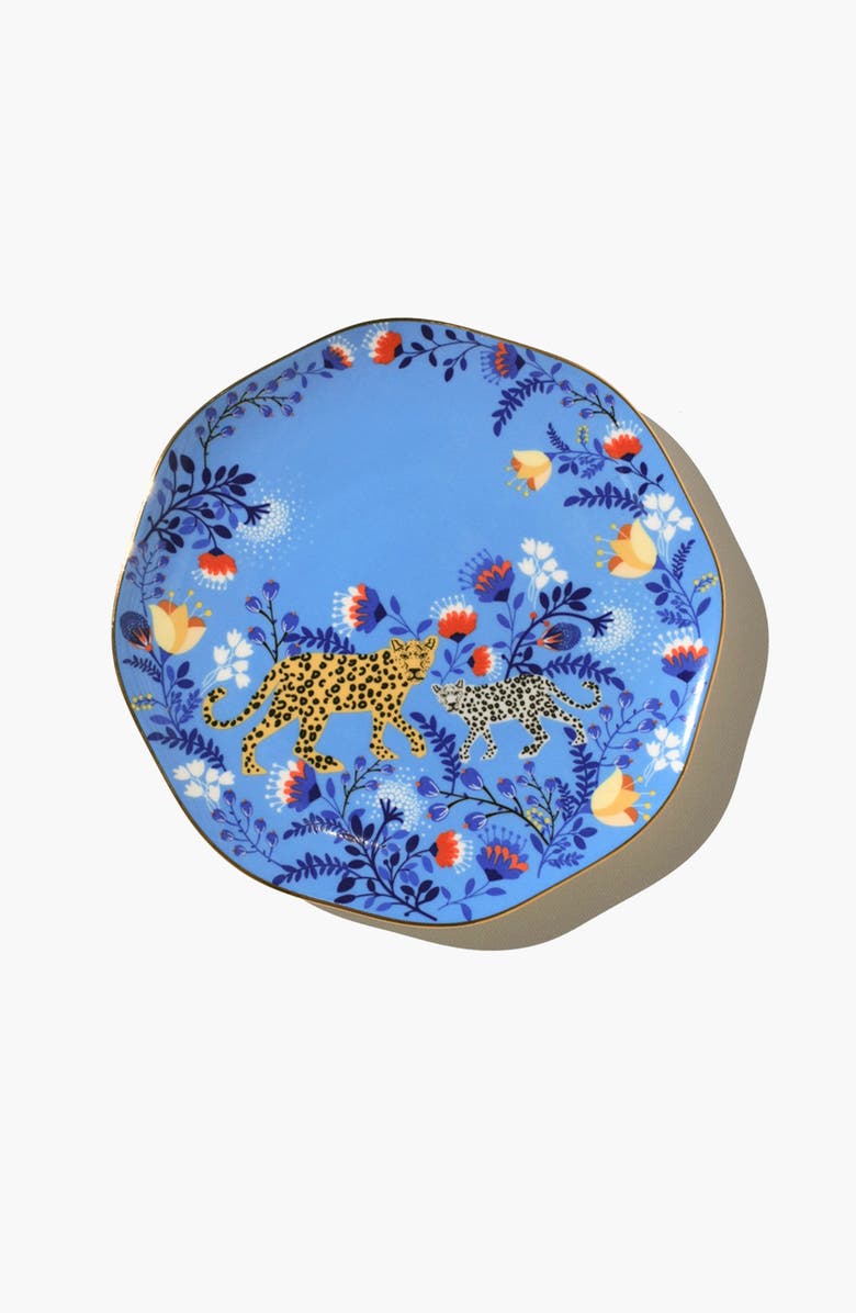 Jessie Zhao New York Amazon Rainforest Bone China Dessert Plate, Main, color, Blue