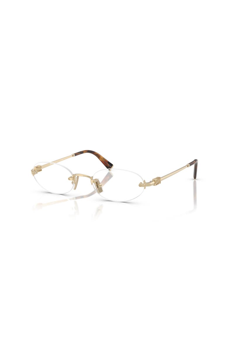 51mm Oval optical glasses, Main, color, Gold/ Tortoise