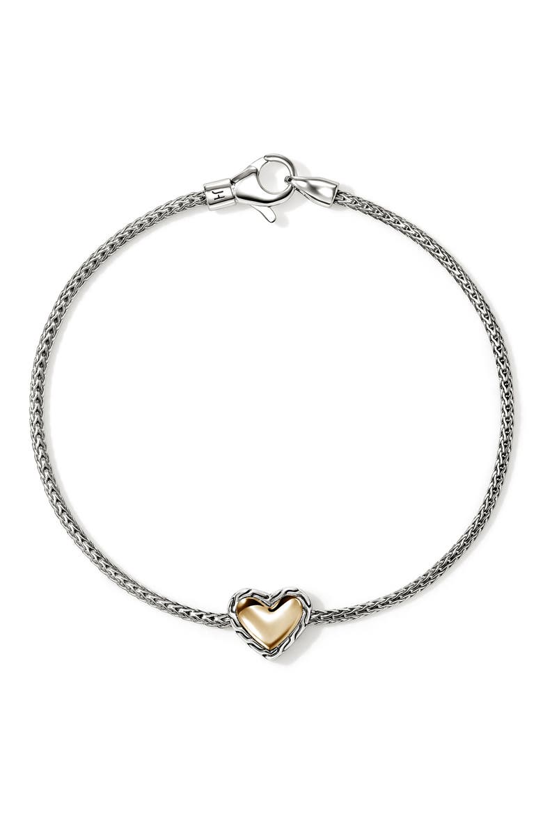 Essential Heart Bracelet, Main, color, SILVER