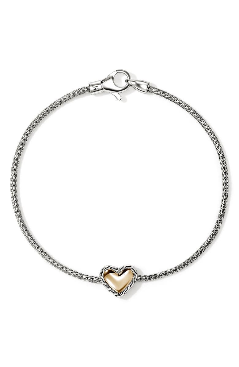 John Hardy Essential Heart Bracelet, Main, color, 