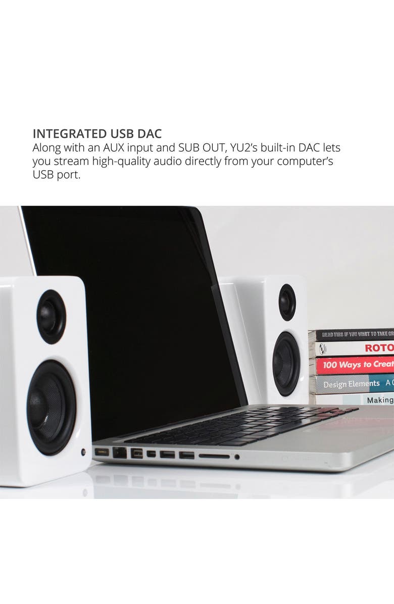 Kanto YU2 Powered Desktop Speakers - Pair, Alternate, color, Matte Black