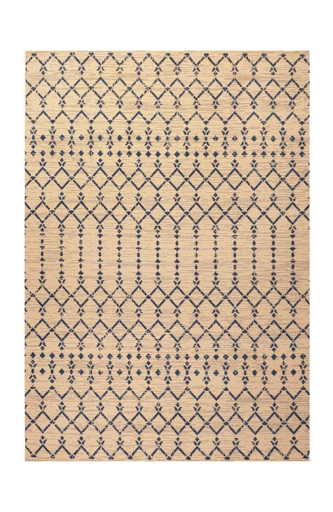 Ourika Moroccan Geometric Textured Weave Indoor/Outdoor Area Rug