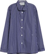 NACKIYÈ Life Is a Beach Stripe Poplin Pajama Shirt