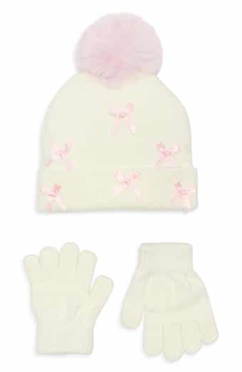 Capelli New York Kids' Bow Beanie & Gloves Set