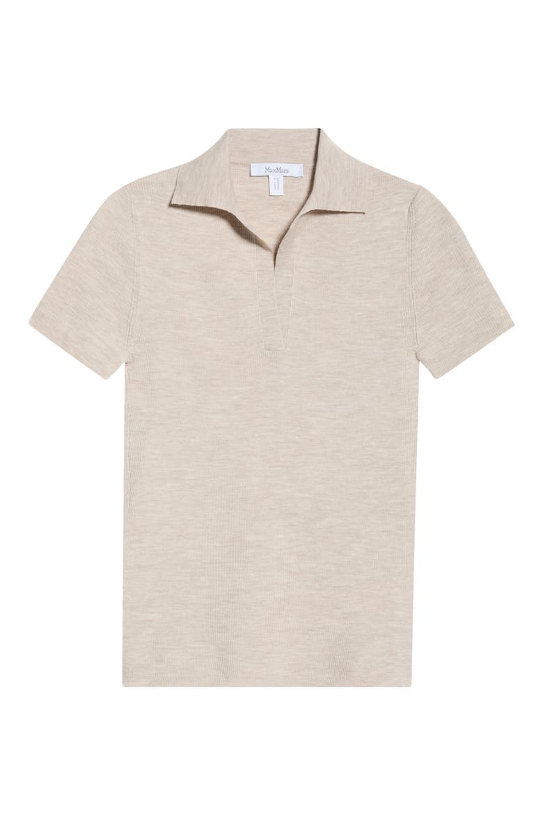 Albero Virgin Wool Blend Rib Polo Sweater, Alternate, color, POWDER