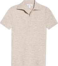 Max Mara Albero Virgin Wool Blend Rib Polo Sweater