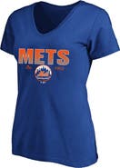 FANATICS Women's Profile Royal New York Mets Plus Size Wordmark V-Neck T-Shirt