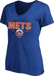 FANATICS Women's Profile Royal New York Mets Plus Size Wordmark V-Neck T-Shirt