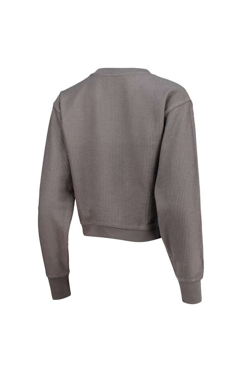 LEAGUE COLLEGIATE WEAR Women's League Collegiate Wear Charcoal Clemson Tigers Corded Timber Cropped Pullover Sweatshirt, Alternate, color, Charcoal