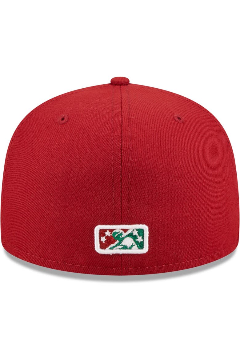 Men's New Era Red Great Lakes Loons Authentic Collection 59FIFTY Fitted Hat, Alternate, color, Red