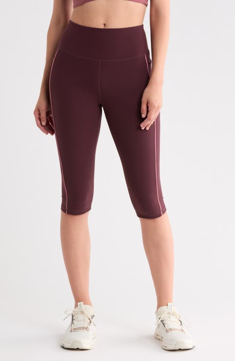 Perform High Waist Piped Capri Leggings