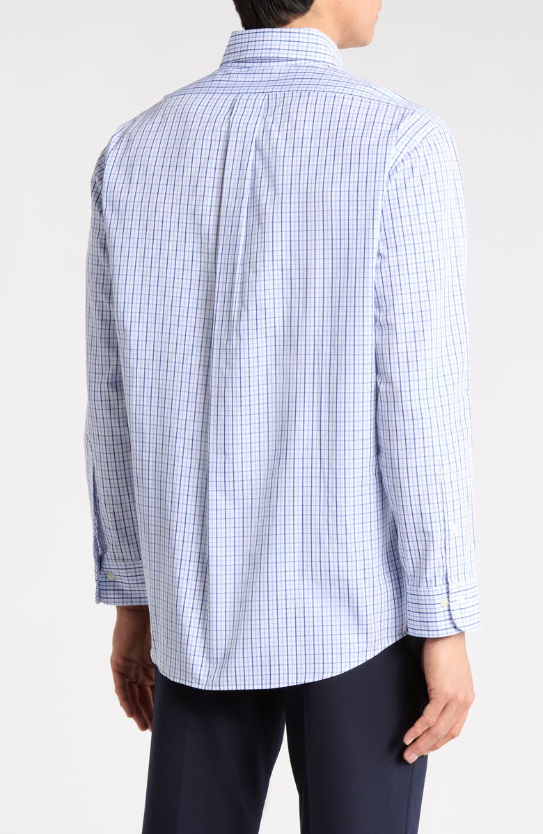 Brooks Brothers Regular Fit Plaid Non-Iron Cotton Dress Shirt, Alternate, color, Blue