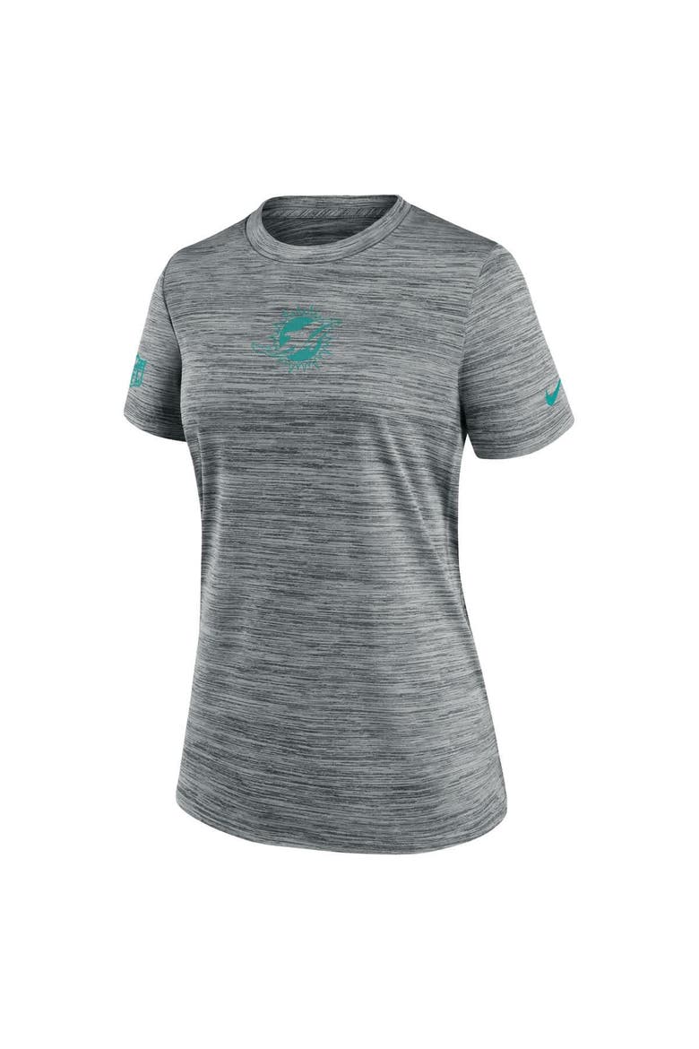 Women's Nike Gray Miami Dolphins Sideline Velocity Dri-FIT T-Shirt, Alternate, color, Gray