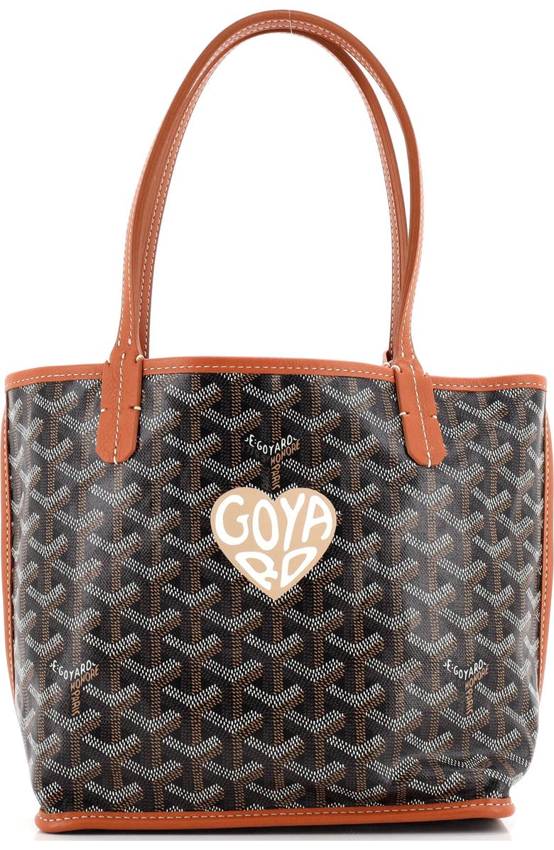 Pre-Owned Goyard Anjou Reversible Tote Printed Coated Canvas Mini, Main, color,