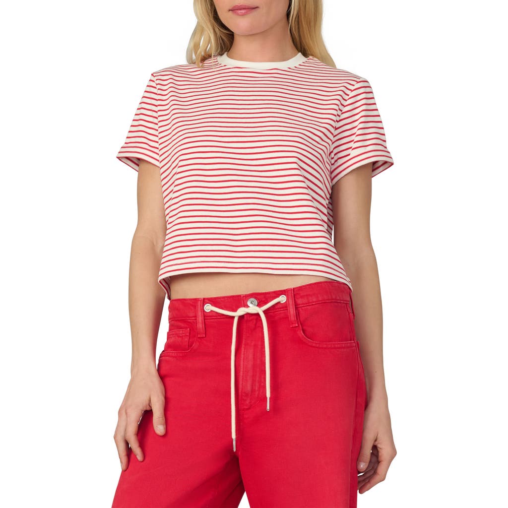 Joe's The Boxy Crop T-shirt In Red