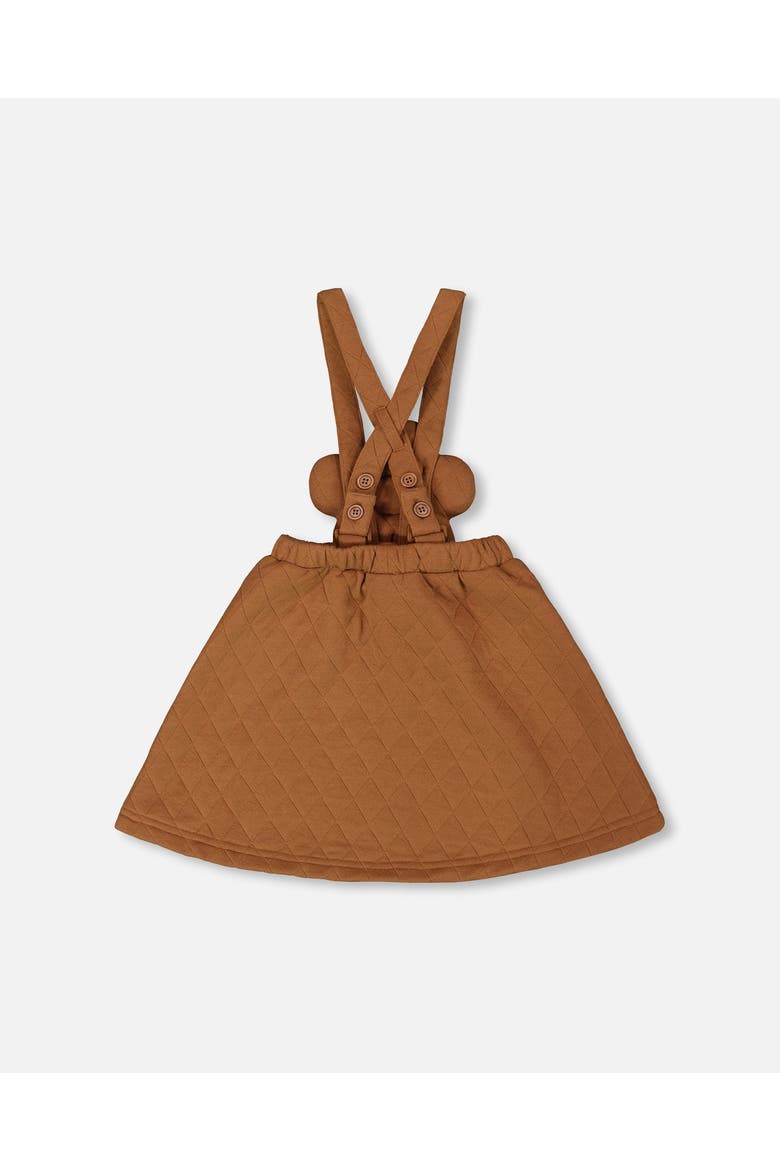 Quilted Overall Dress, Alternate, color, Mocha