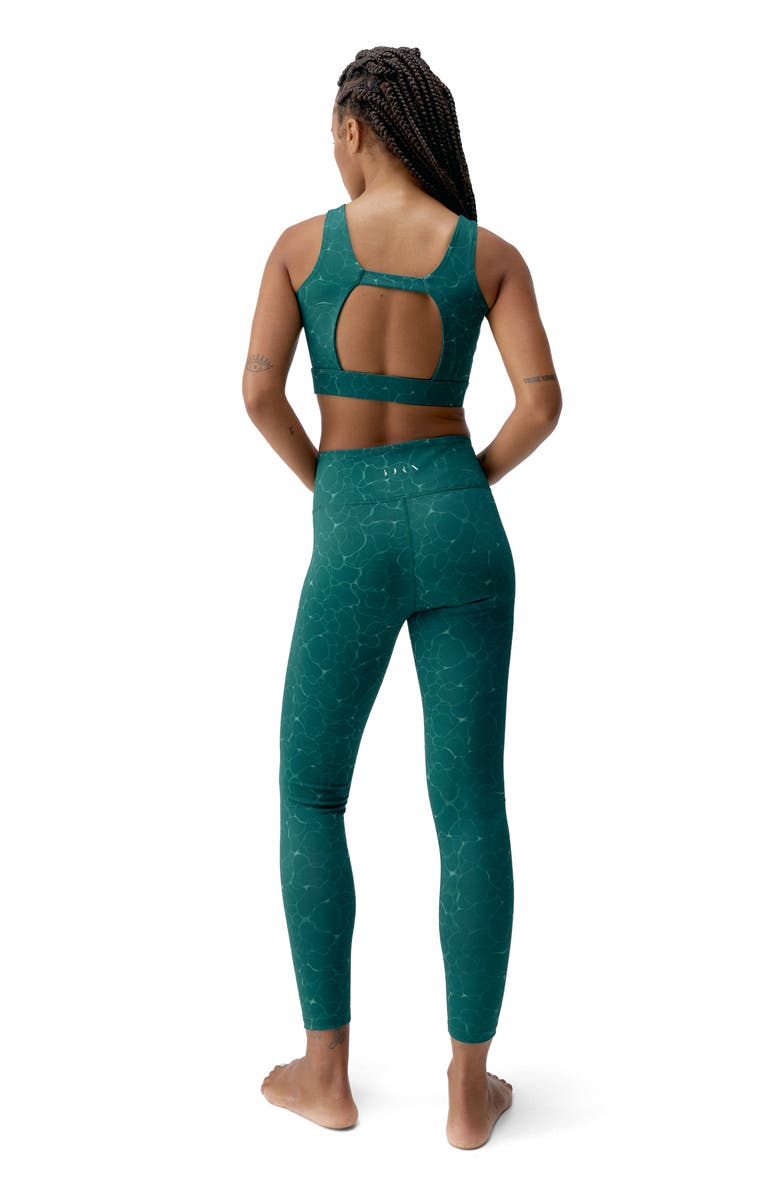 Born Living Yoga Organic Medium Support Performance Sport Top, Alternate, color, Deep Green