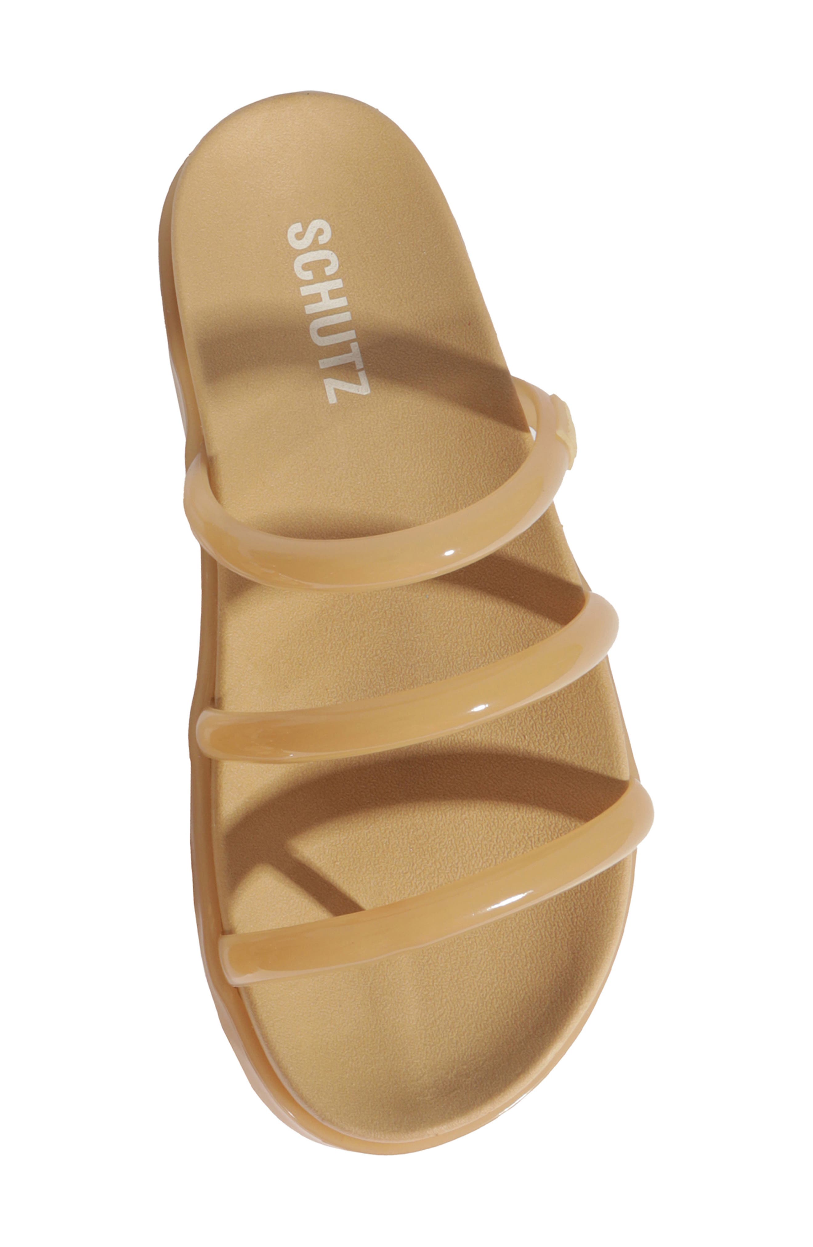 Schutz Polly Sporty Platform Sandal, Alternate, color, Bege Cuban Sand
