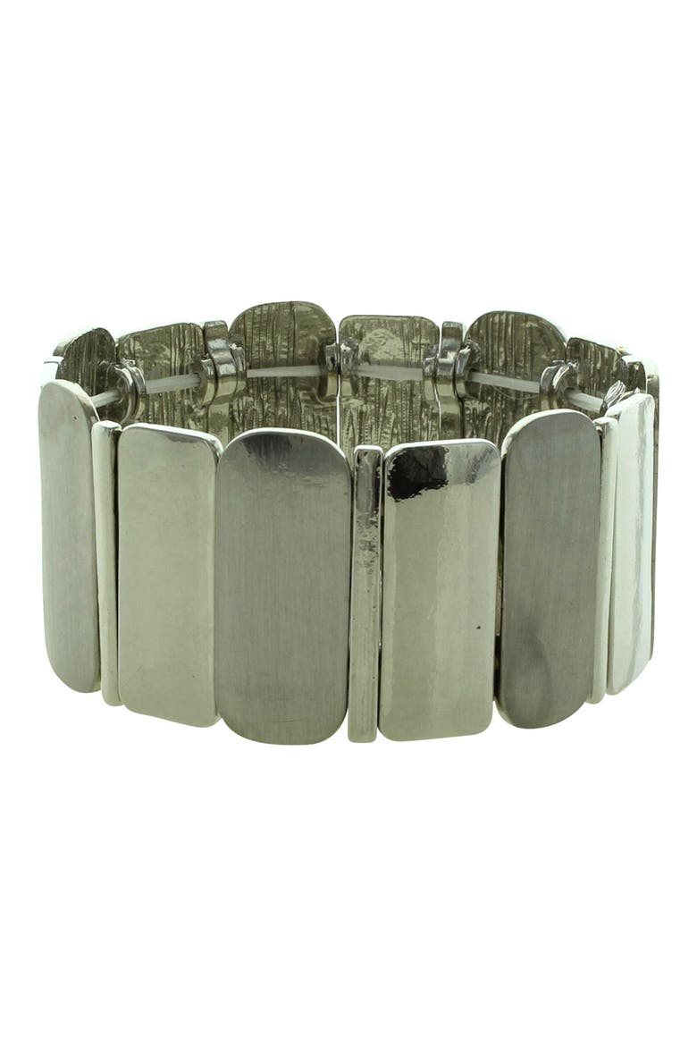 Fine Lines Stretch Bracelet, Main, color, SILVER
