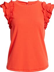 Wit & Wisdom Ruffle Sleeve Top