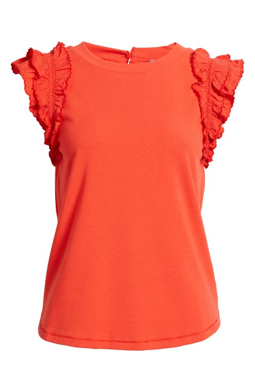 WIT & WISDOM WIT & WISDOM RUFFLE SLEEVE TOP