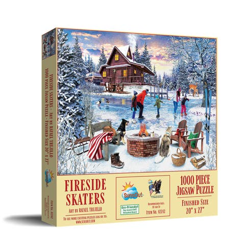 Fireside Skaters 1000 piece Jigsaw Puzzle for Adults