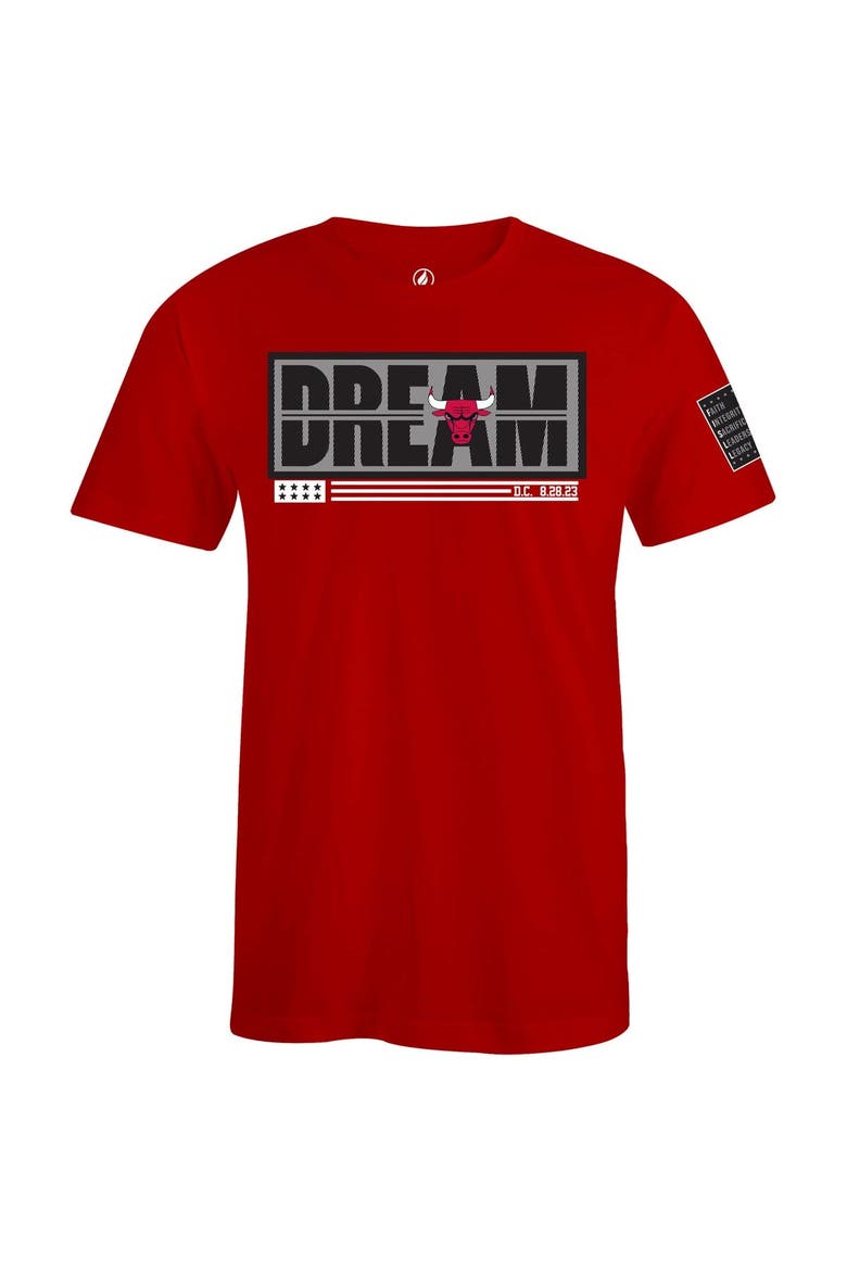 Unisex FISLL x Black History Collection  Red Chicago Bulls T-Shirt, Alternate, color, Red