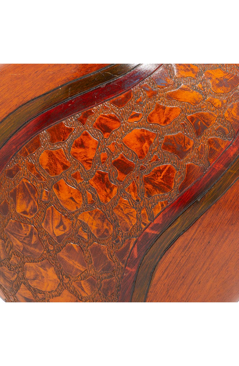 GINGER BIRCH STUDIO Brown Polystone Vase with Embossed Details, Alternate, color,